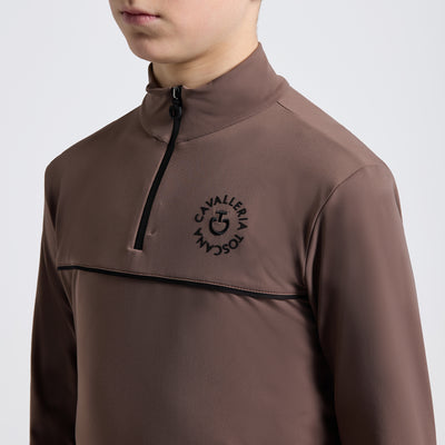 CT Boy's L/S Warm Jersey w/ Piping Training Polo