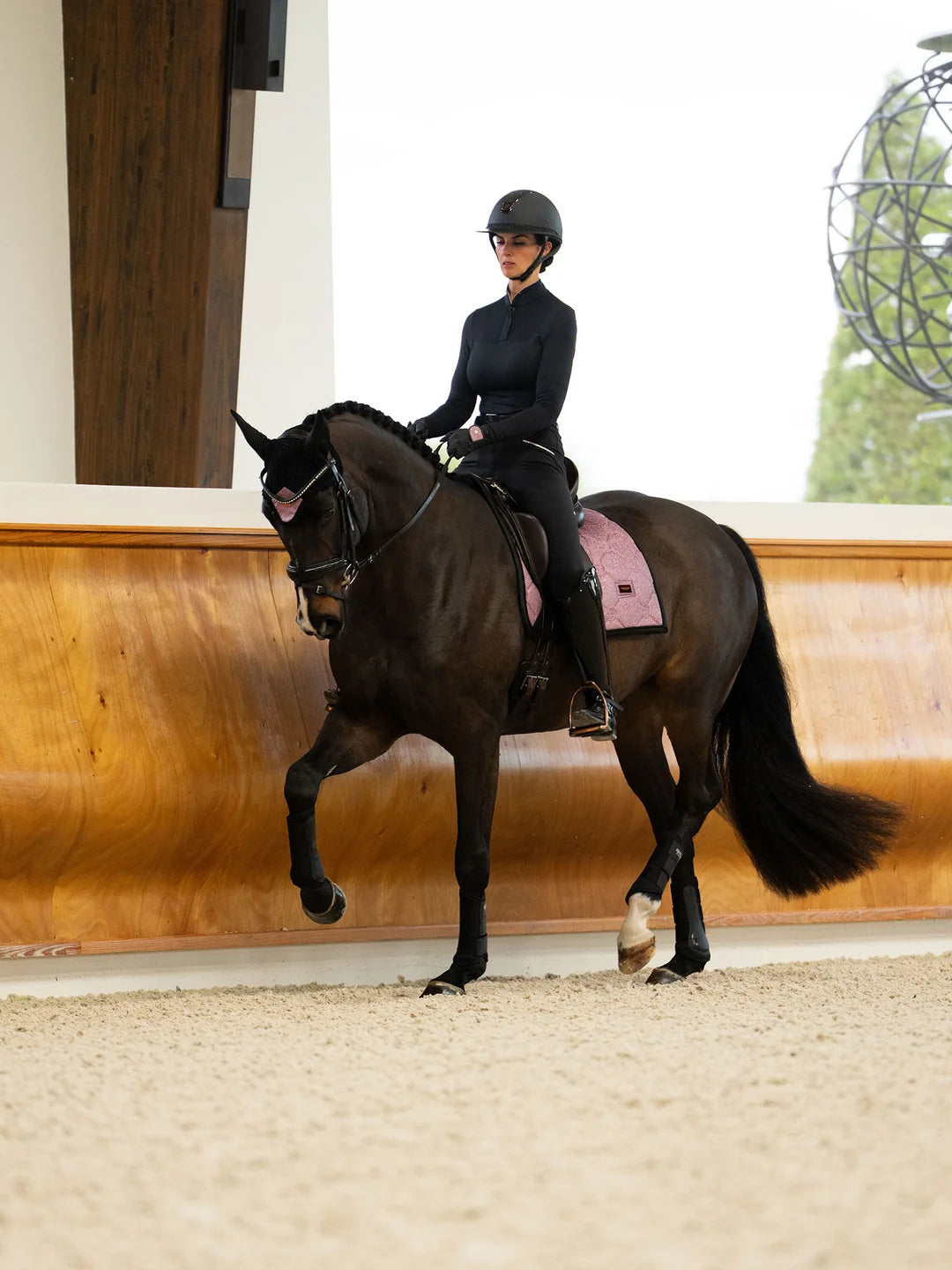 Equestrian Stockholm Pink Glimmer Dressage Saddle Pad