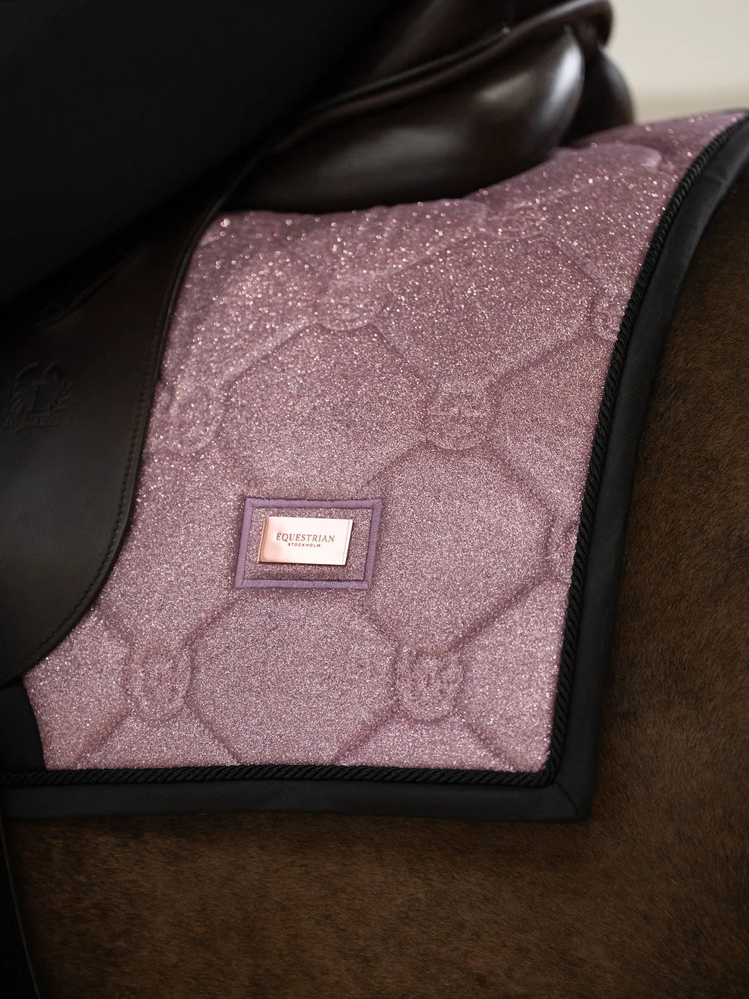 Equestrian Stockholm Pink Glimmer Dressage Saddle Pad
