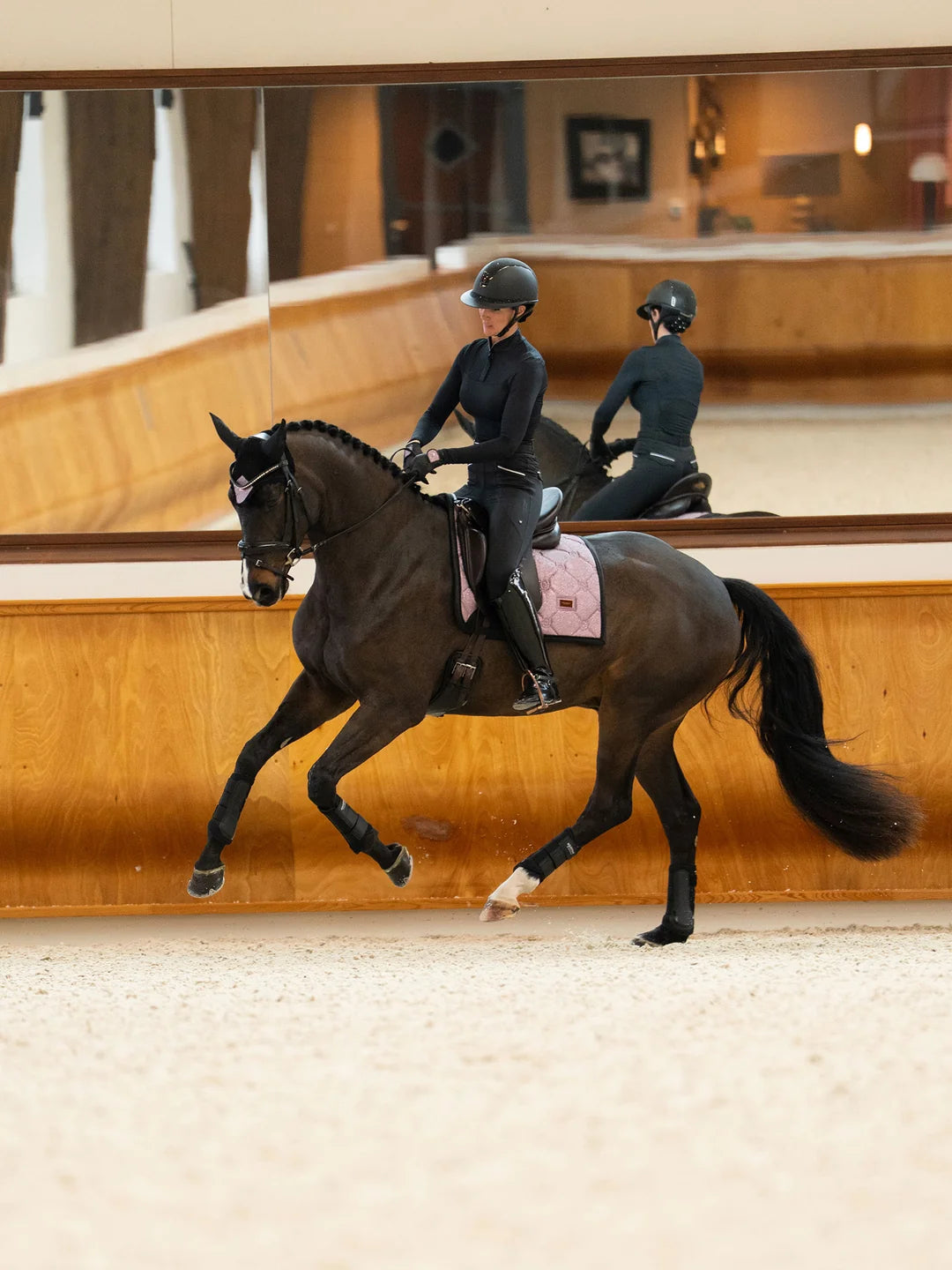Equestrian Stockholm Pink Glimmer Dressage Saddle Pad