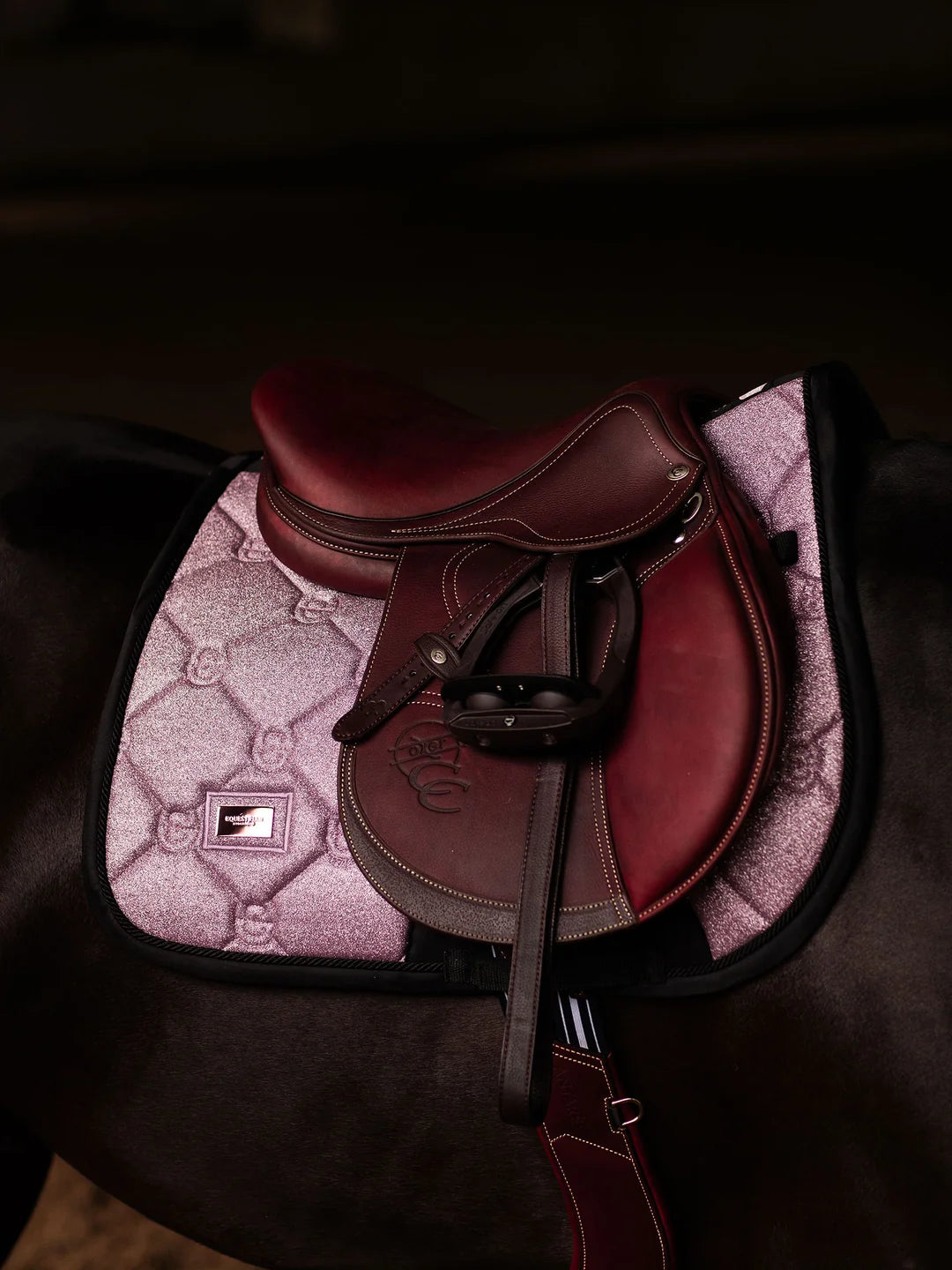Equestrian Stockholm Pink Glimmer Jumping Saddle Pad