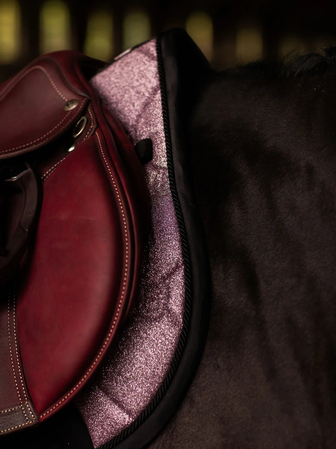 Equestrian Stockholm Pink Glimmer Jumping Saddle Pad