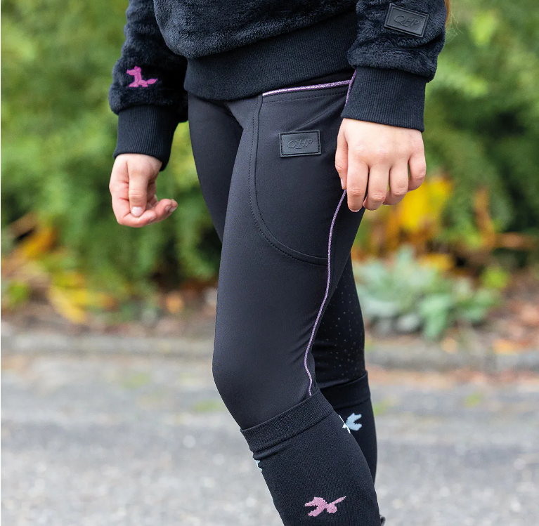 QHP Isalyn Junior Riding Tights Full Grip