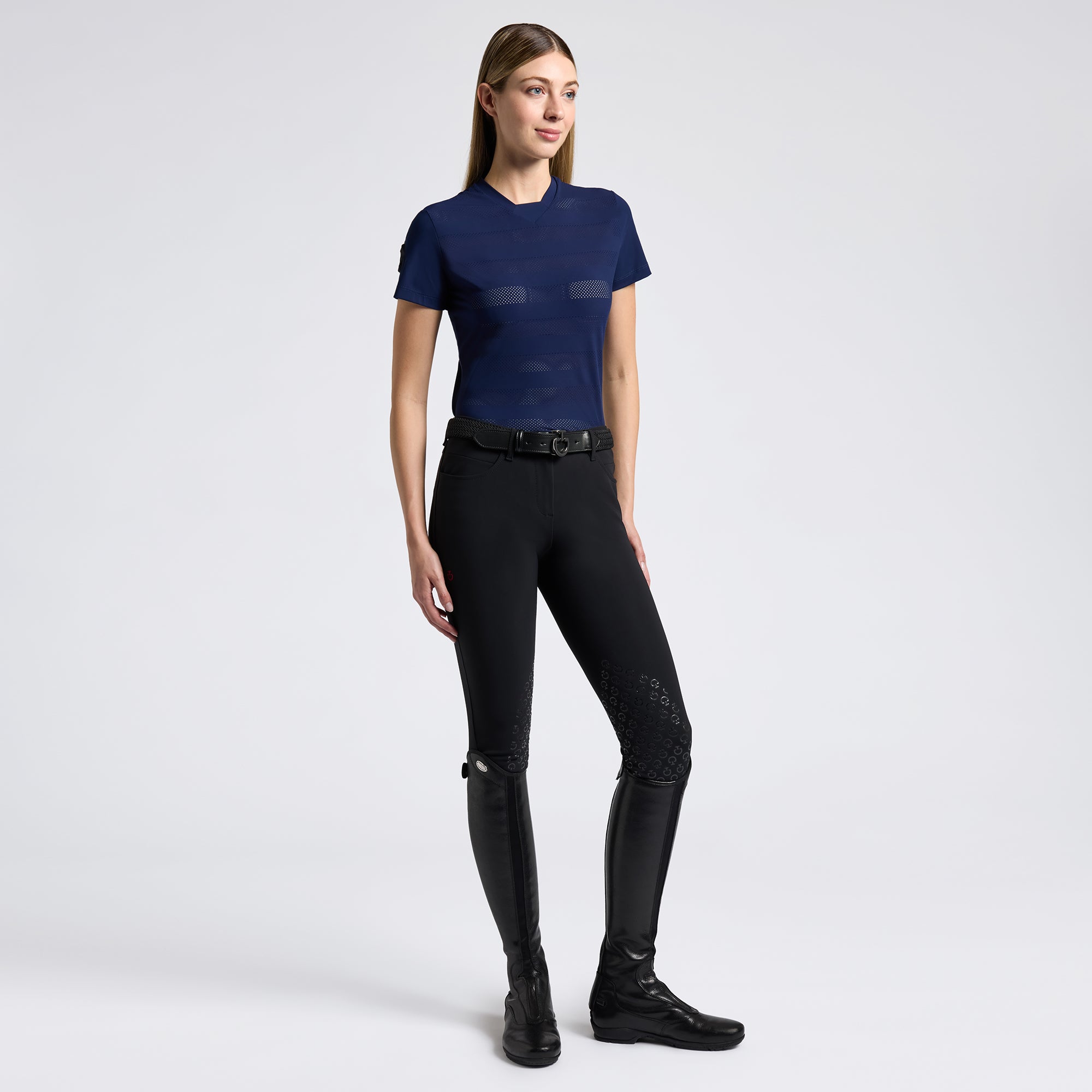 Cavalleria Toscana Perforated Jersey T-Shirt - OUTLET