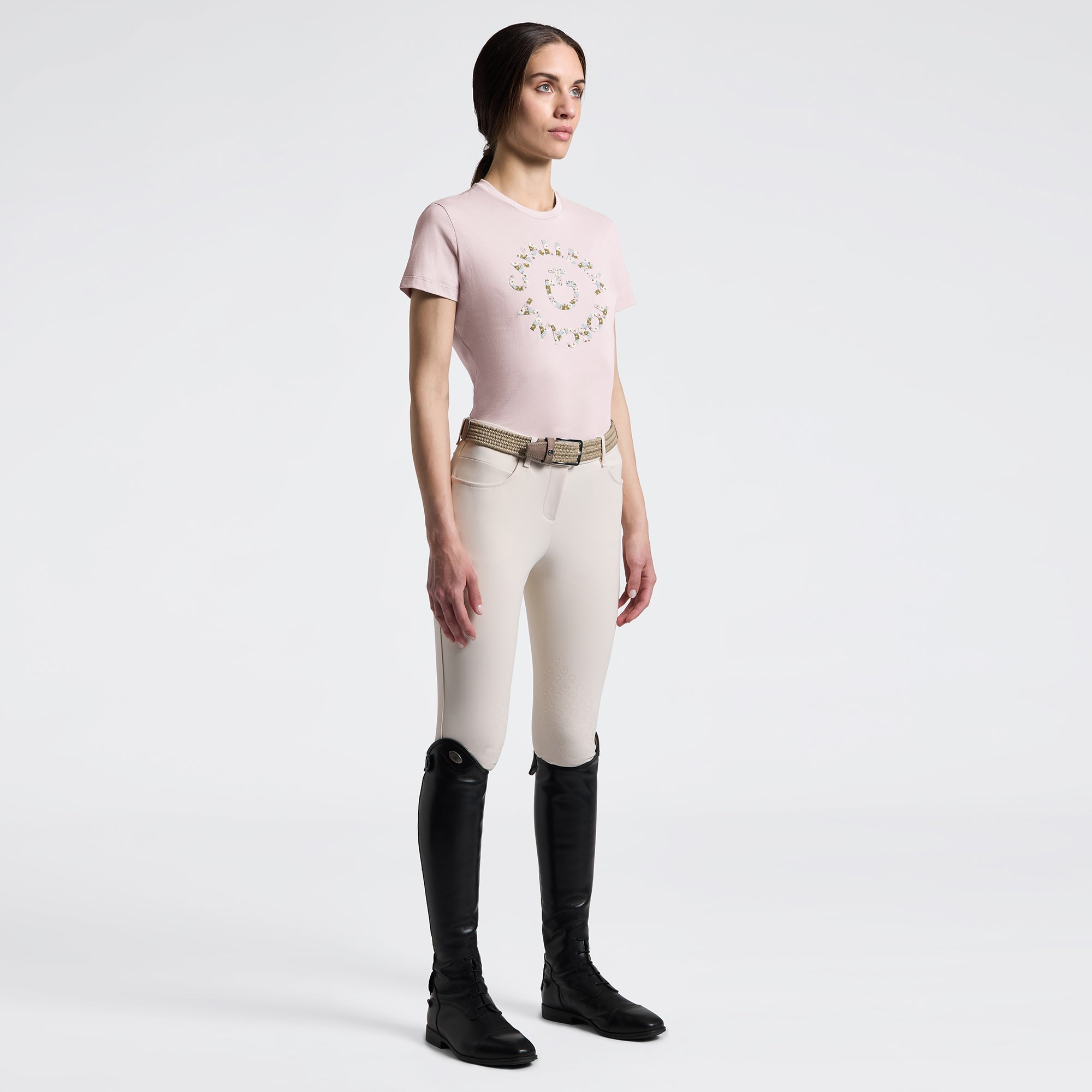 Cavalleria Toscana W/Floral Embroidery T-Shirt