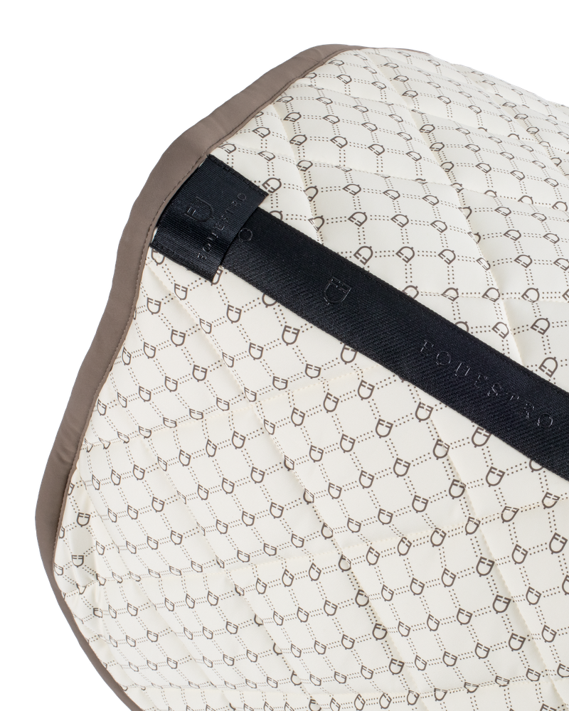 Equestro Jumping Monogran Print Saddle Pad