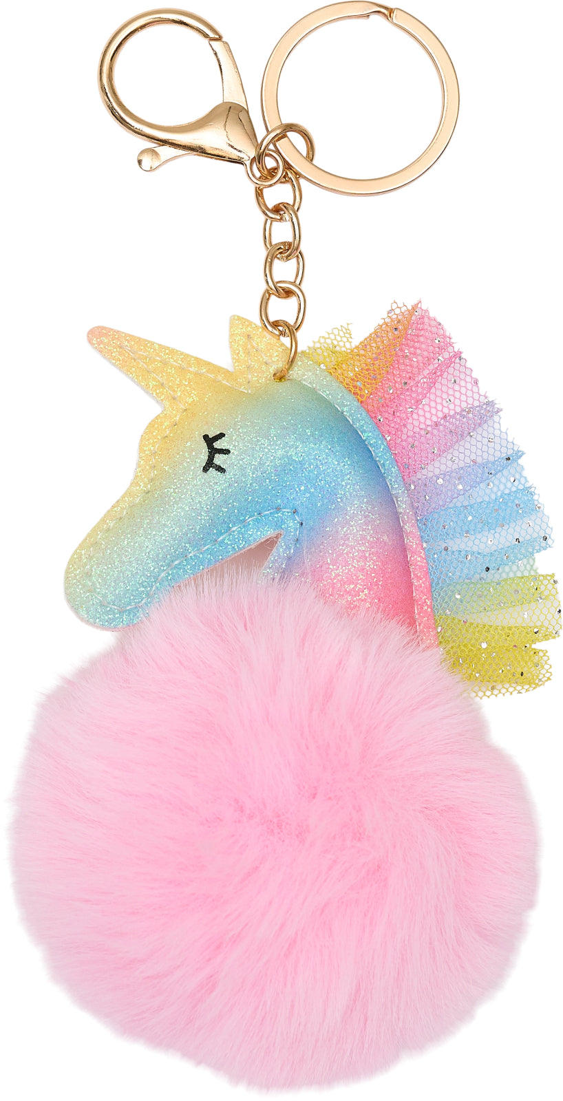 Equipage Unicorn Nøglering med pelsbold