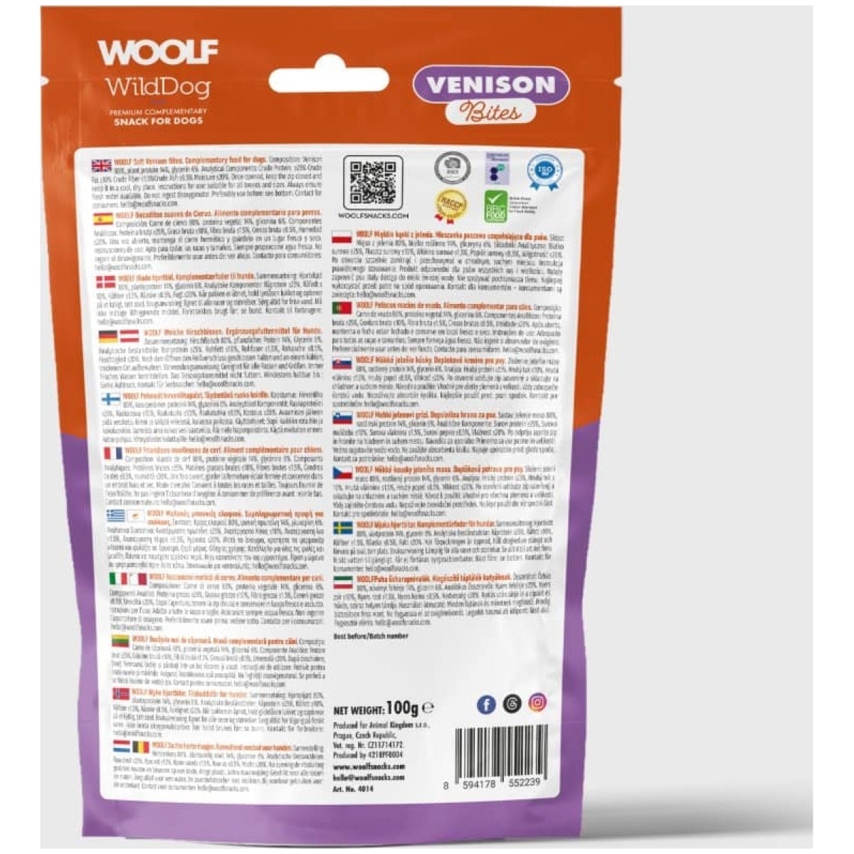Woolf Wilddog Soft Venison Bites