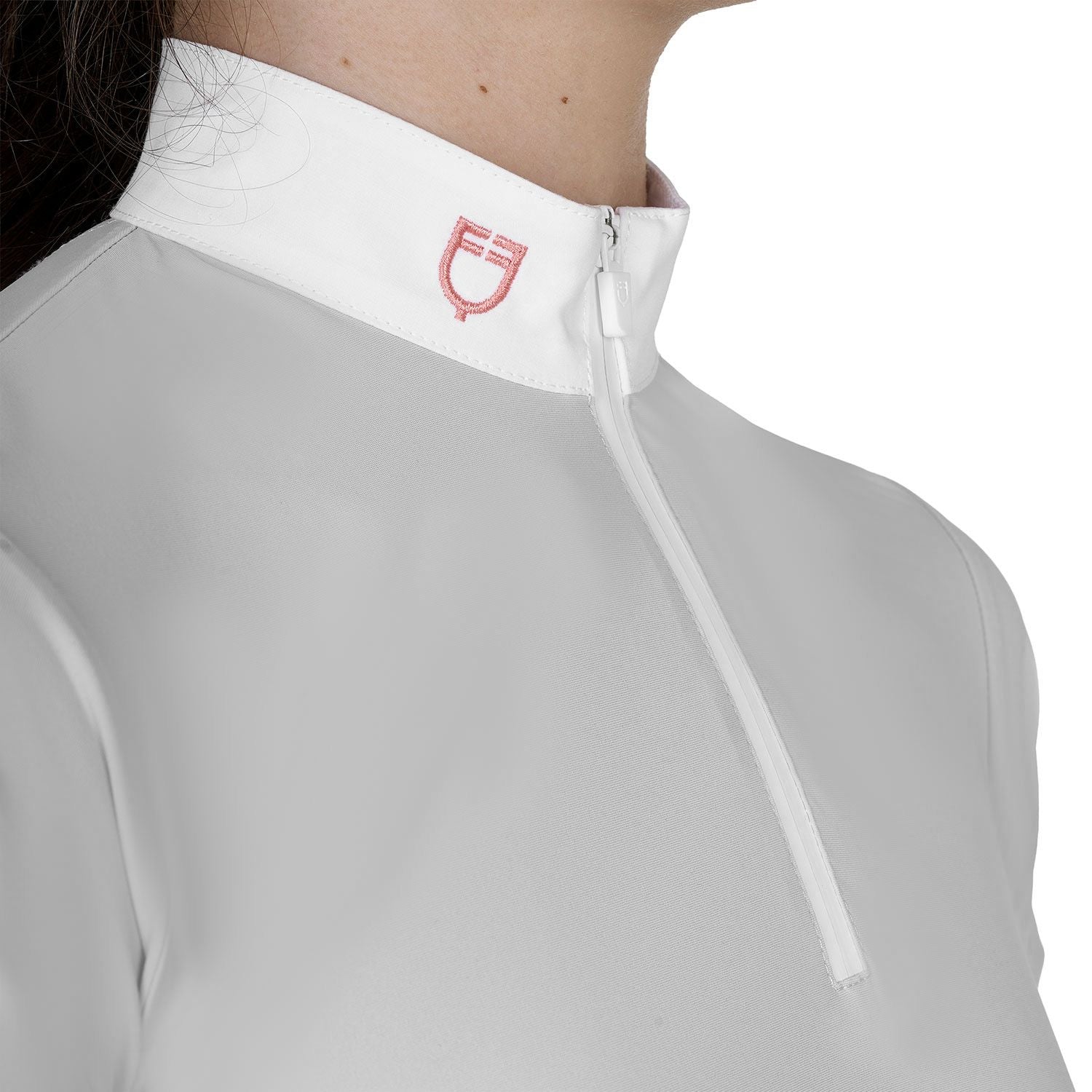 Equestro Bambina Zip Manica Corta Polo