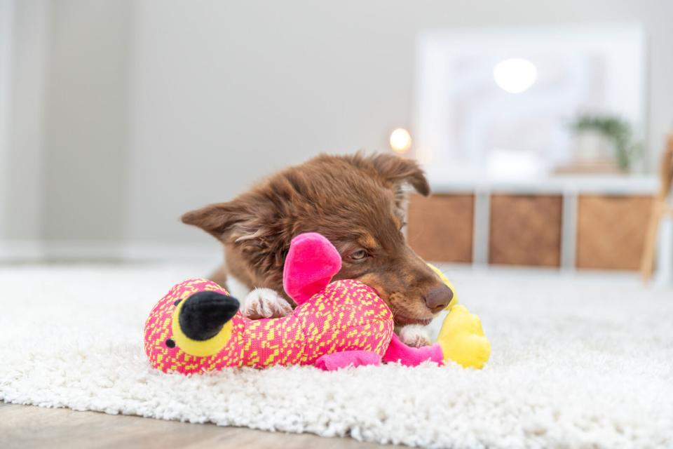 Trixie Flamingo Plys Legetøj Med Knitreeffekt