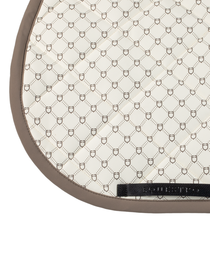 Equestro Jumping Monogran Print Saddle Pad