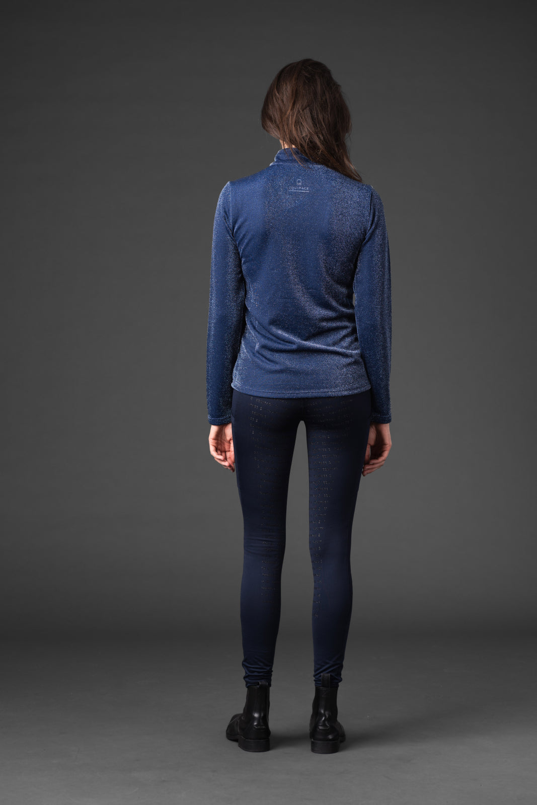Equipage Shimmer Langærmet Half-zip Ridebluse