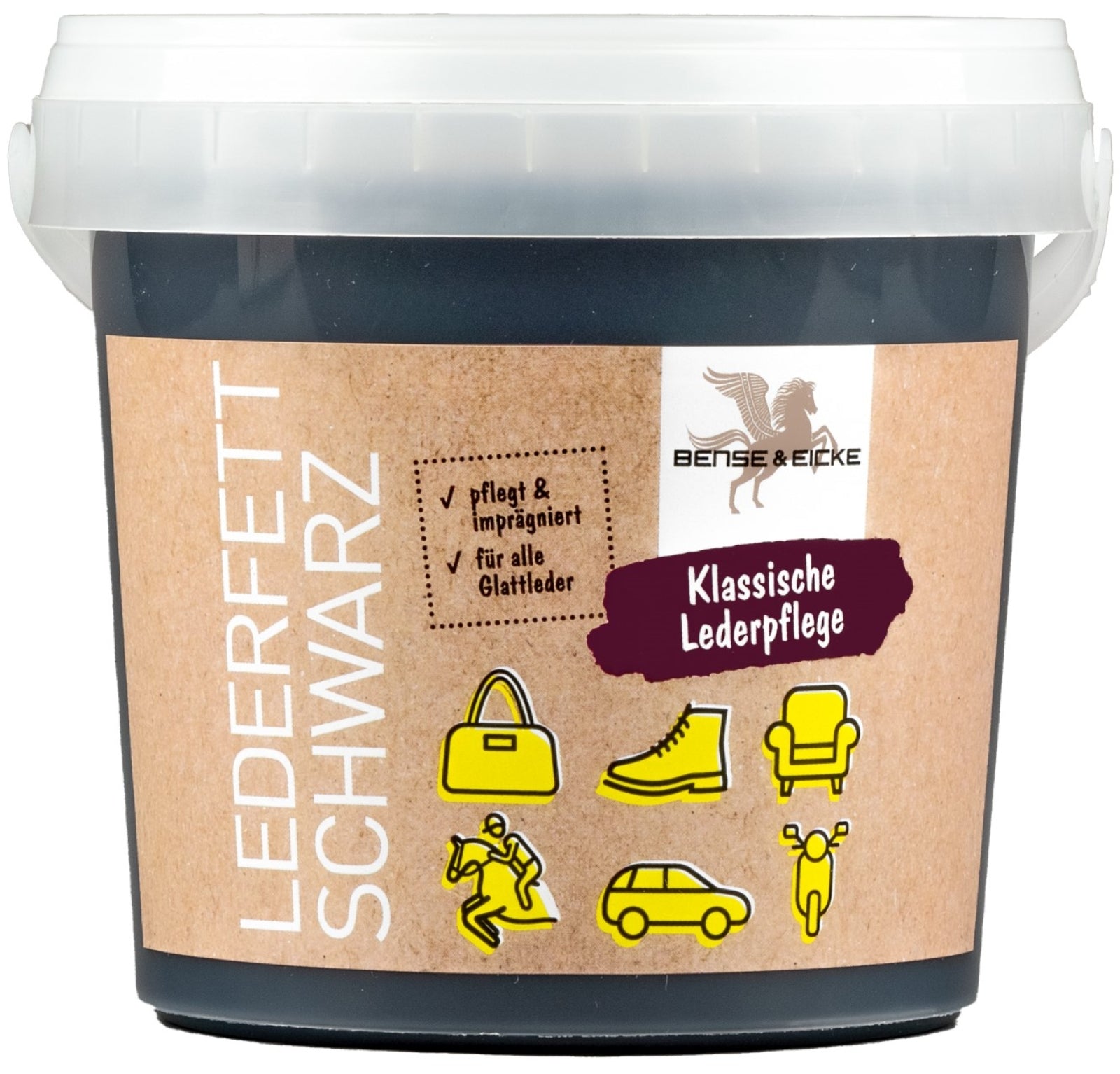 Bense & Eicke Sort Læderfedt
