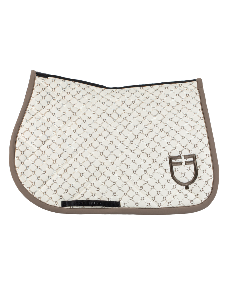 Equestro Jumping Monogran Print Saddle Pad