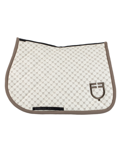 Equestro Jumping Monogran Print Saddle Pad