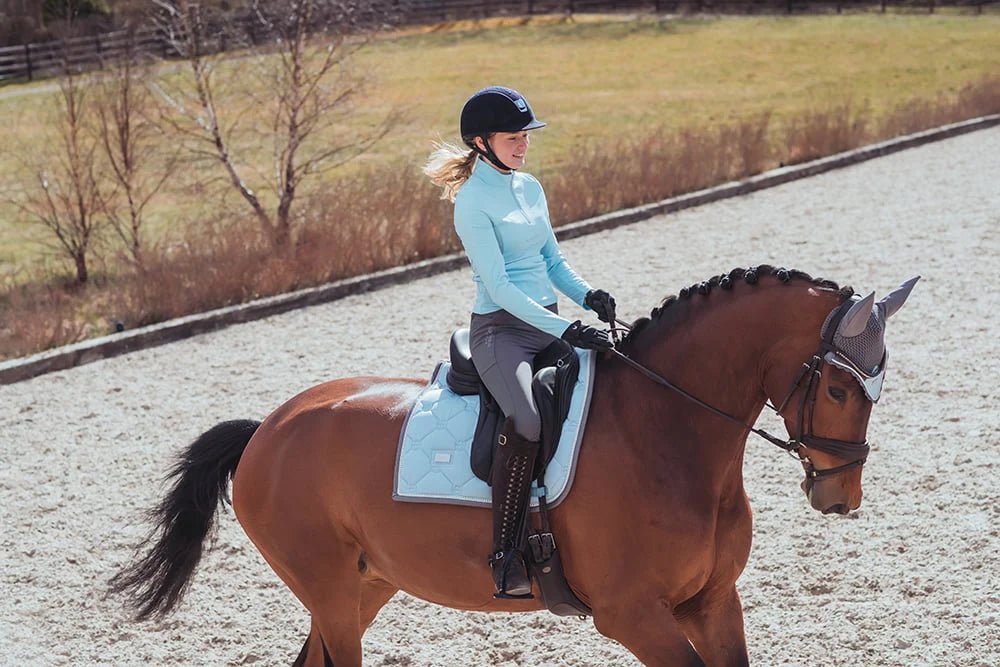 Equestrian Stockholm Dressurunderlag Ice Blue Pearl