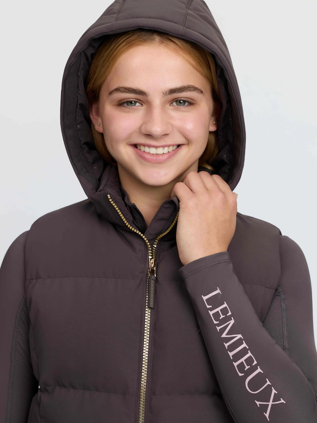 LeMieux Young Rider Joey Hooded Gilet Cocoa