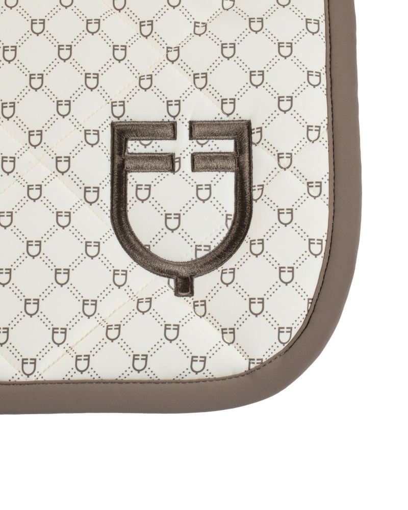 Equestro Jumping Monogran Print Saddle Pad