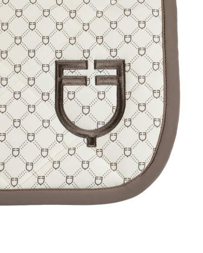 Equestro Jumping Monogran Print Saddle Pad