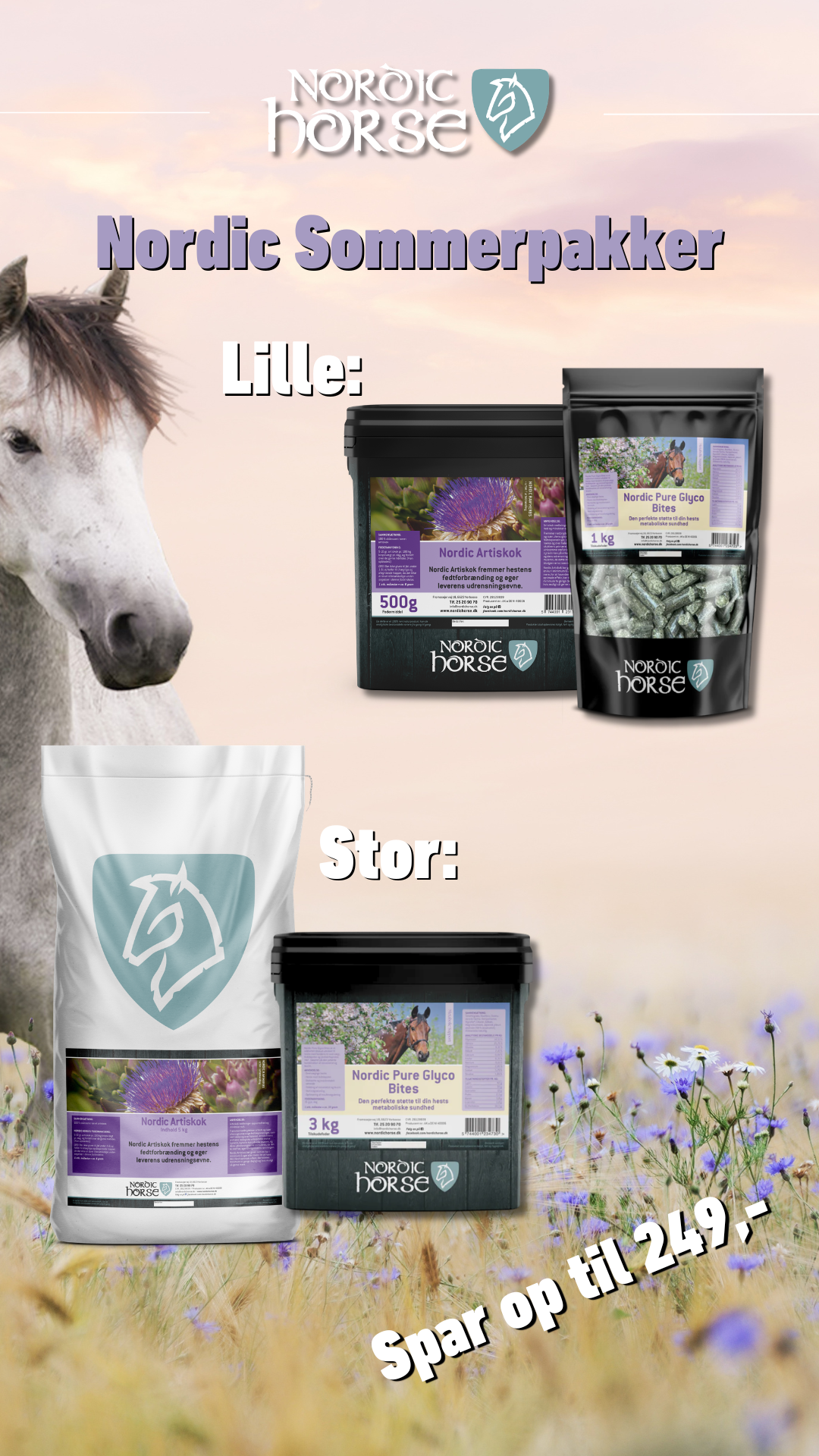 Nordic Horse Sommerpakke - Pyre Glyco Bites + Artiskok
