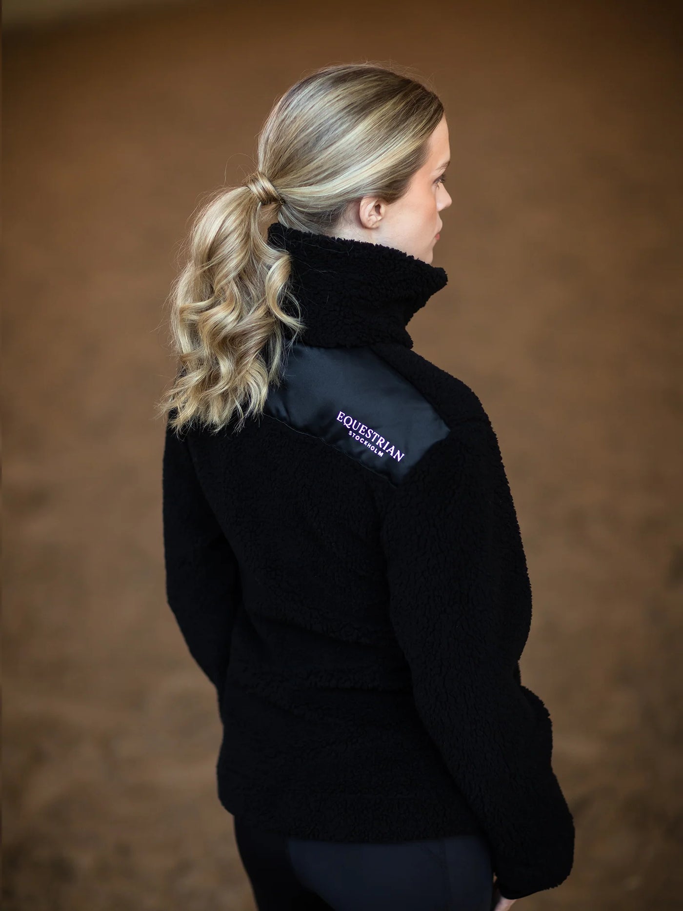 Equestrian Stockholm Teddy Fleece Jacket Black