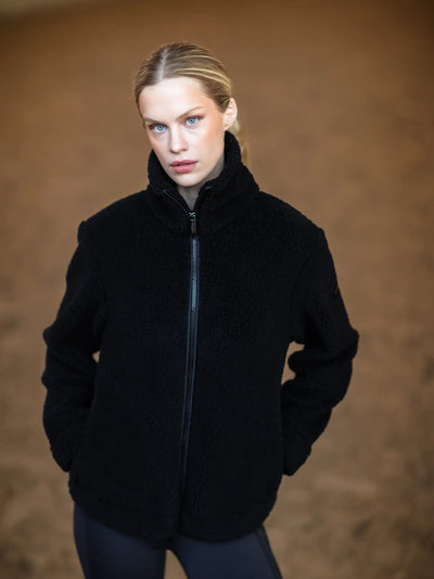 Equestrian Stockholm Teddy Fleece Jacket Black