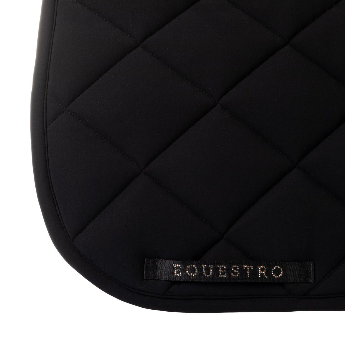 Equestro Dressage Saddle Pad With Rhinestone Logo