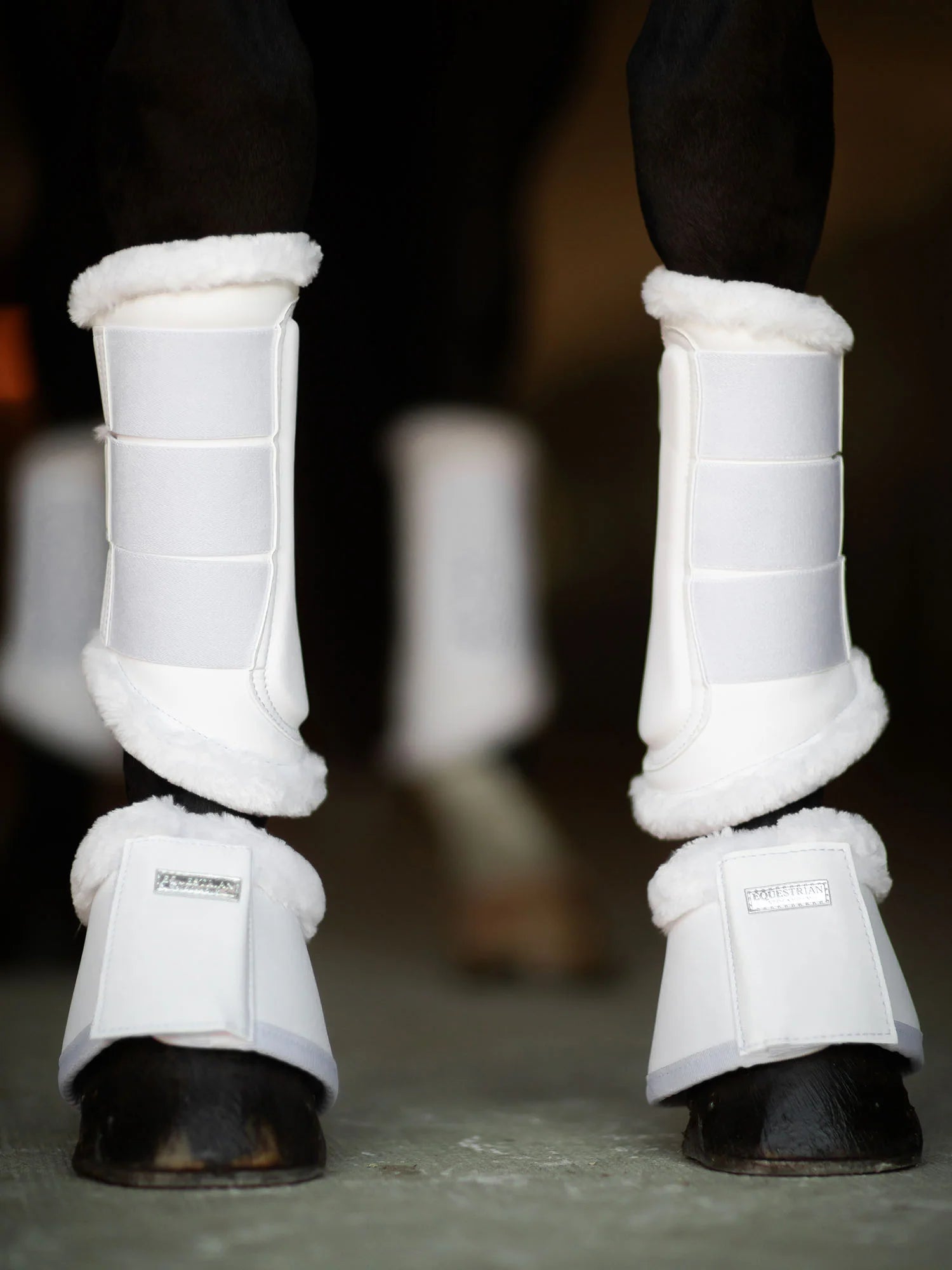 Equestrian Stockholm White Silver Bell Boots