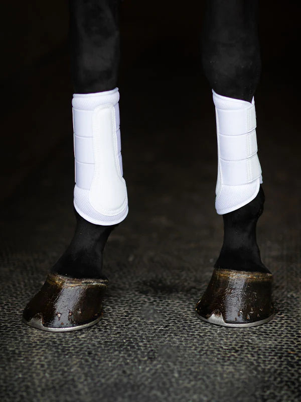 Equestrian Stockholm Classic Mesh Brushing Boots White Silver