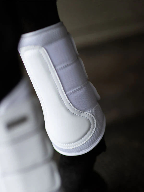 Equestrian Stockholm Classic Mesh Brushing Boots White Silver