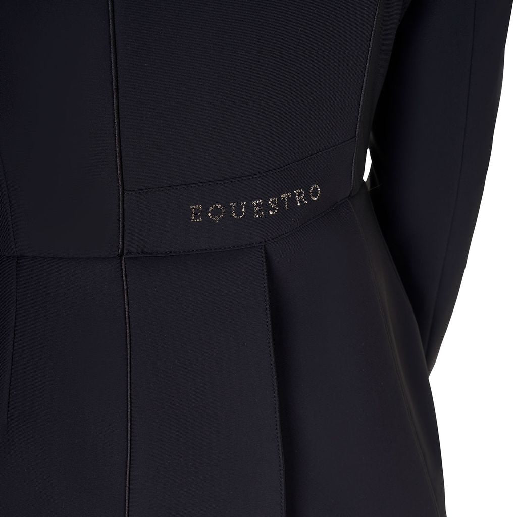 Equestro Women's Black Label Collection Competition Strass Rain Tail Coat