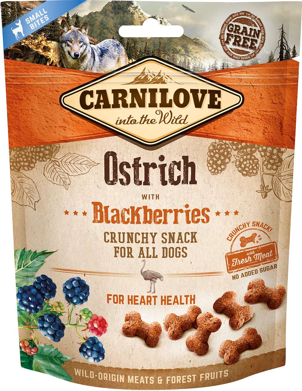 Crunchy snack Ostrich & Blackberries