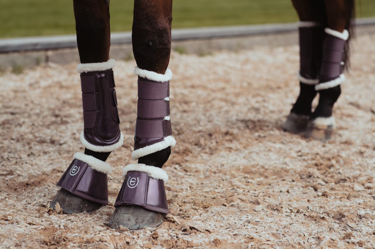 Equestrian Stockholm Orchid Bloom Brushing Boots - OUTLET