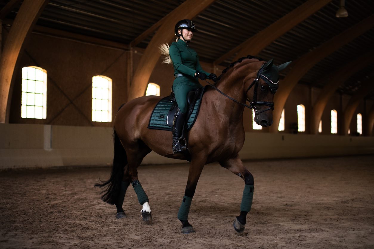 Equestrian Stockholm Sycamore Green Dressage Saddle Pad