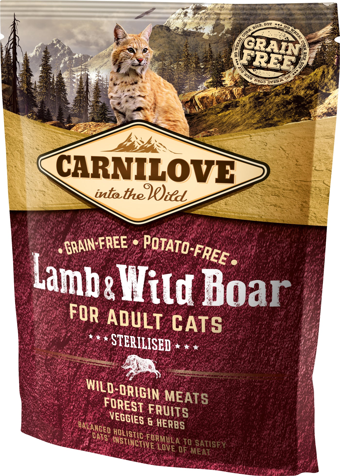 Lamb Og Wild Boar For Adult sterilised Cats