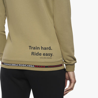 Train Hard Ride Easy Zip Cotton Sweatshirt - OUTLET