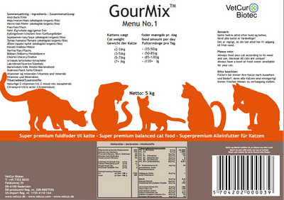 GourMix Menu No. 1 kattefoder - Bestillingsvare