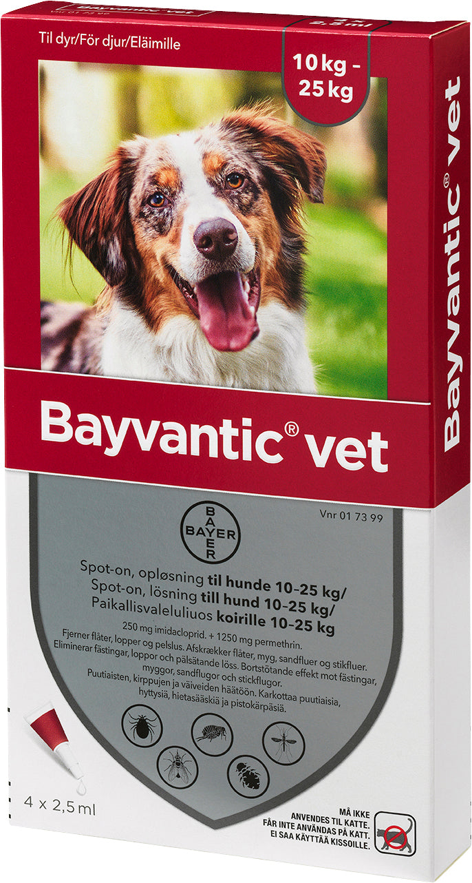 Bayer Bayvantic Vet - Loppe og flåtmidel til hunde