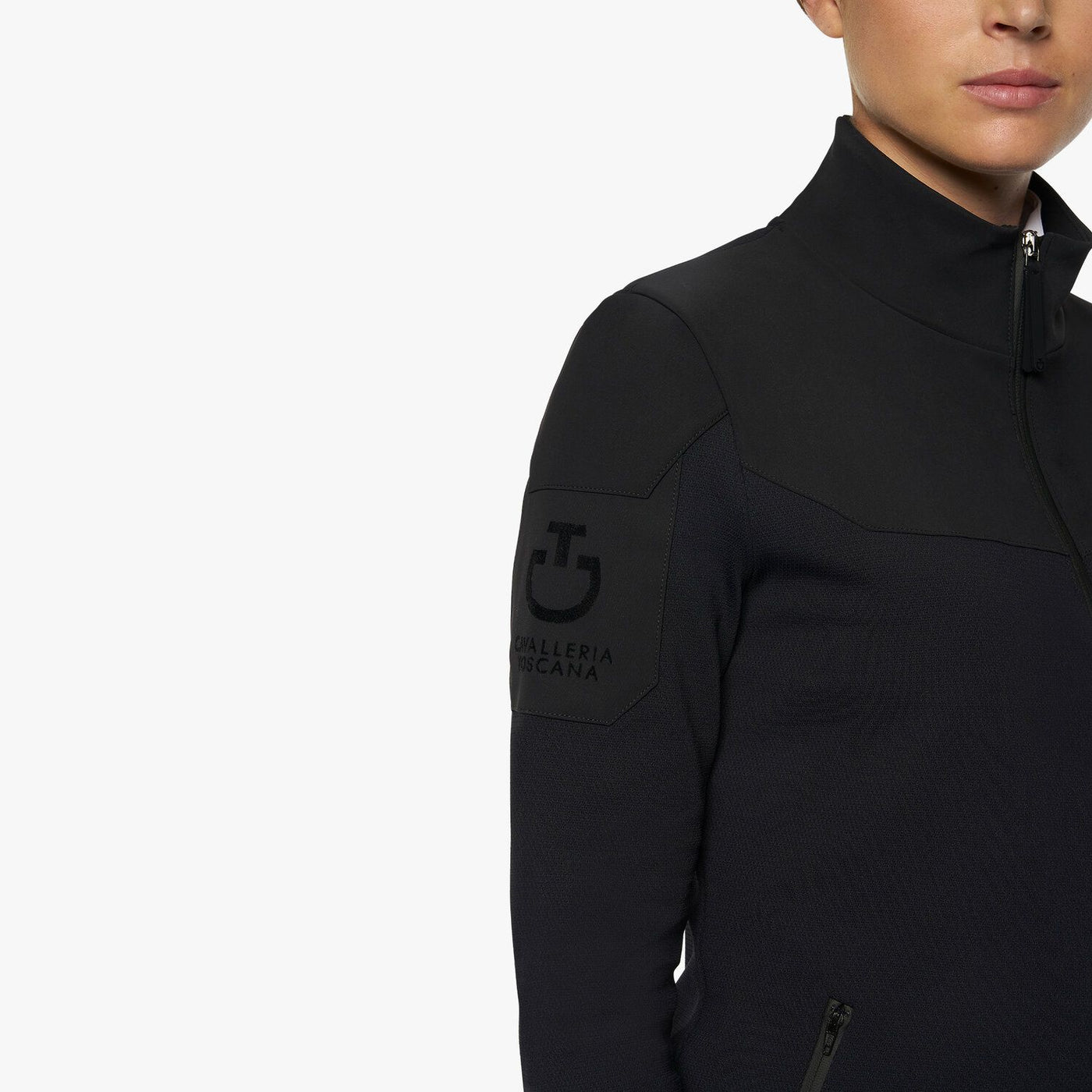 Tech Knit And Jersey Zip Jacket - OUTLET