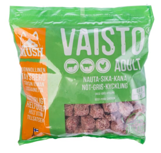 MUSH Vaisto® BARF Fuldfoder okse gris kylling Grøn