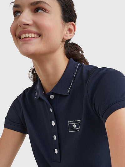 Crystal Embellished Poloshirt - OUTLET