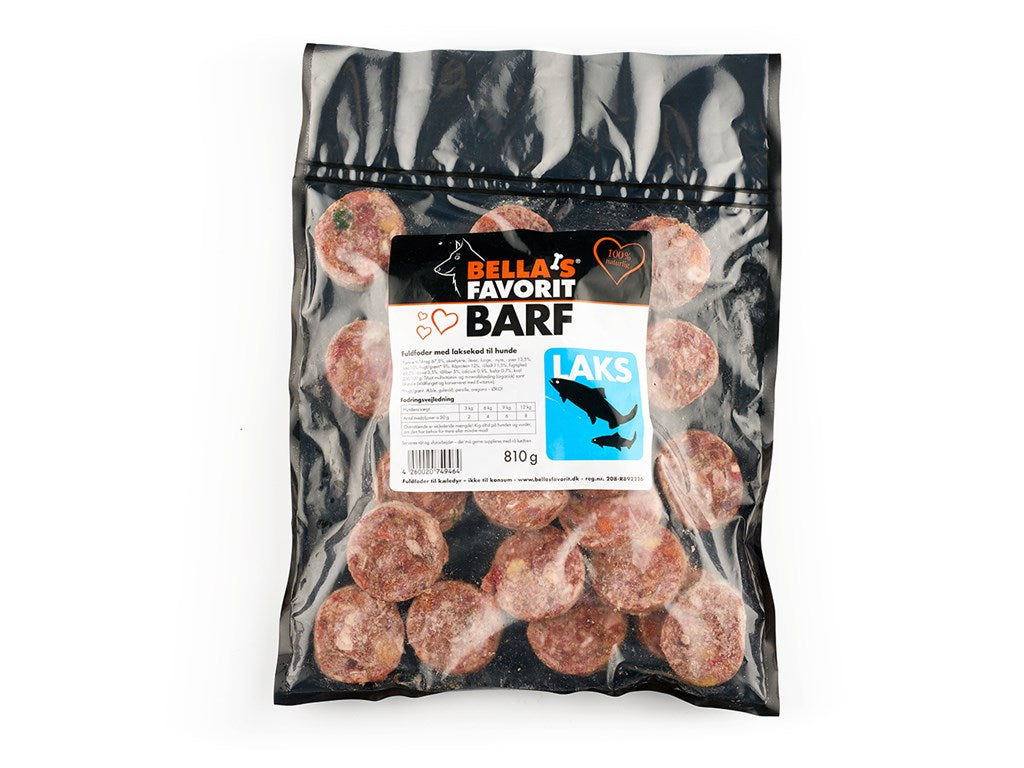 RigtigHundemad Bella's Favorit BARF medaljoner kylling og Laks 3 kg.