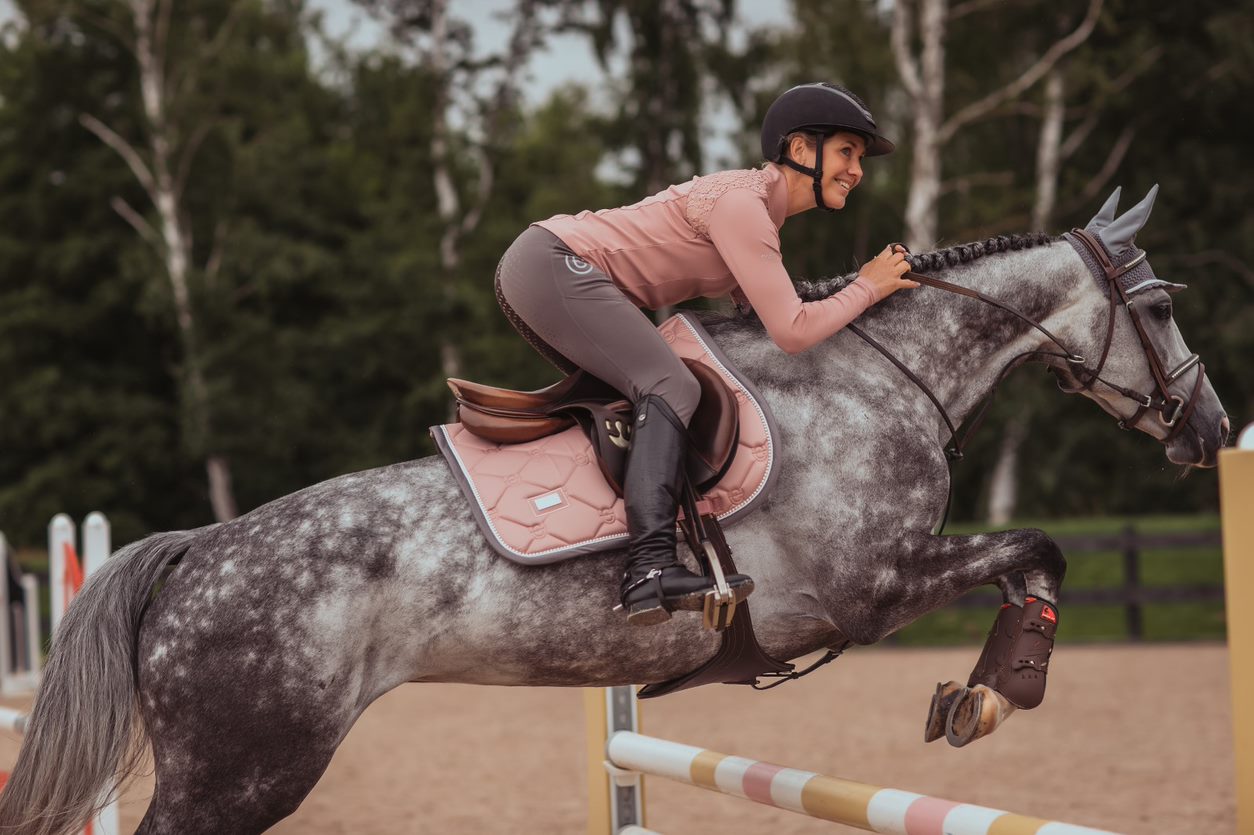 Equestrian Stockholm Pink Pearl Jump Saddle pad
