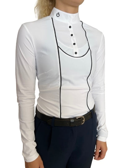 Cavalleria Toscana Tech Jersey Piqué Button Competition Polo - OUTLET