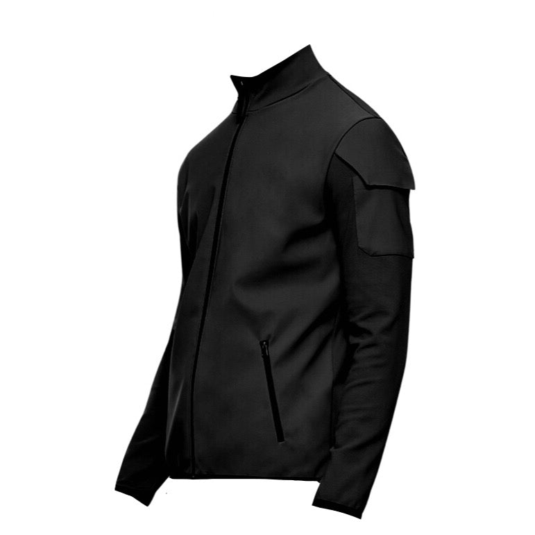 Tech Knit And Jersey Zip Mens Jacket