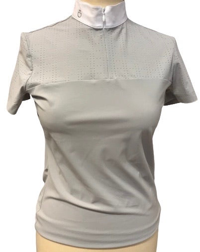 CT Square Perforated Zip S/S Competition Polo - OUTLET