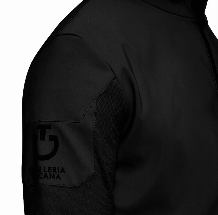 Cavalleria Toscana Tech Knit And Jersey Zip Mens Jacket - OUTLET