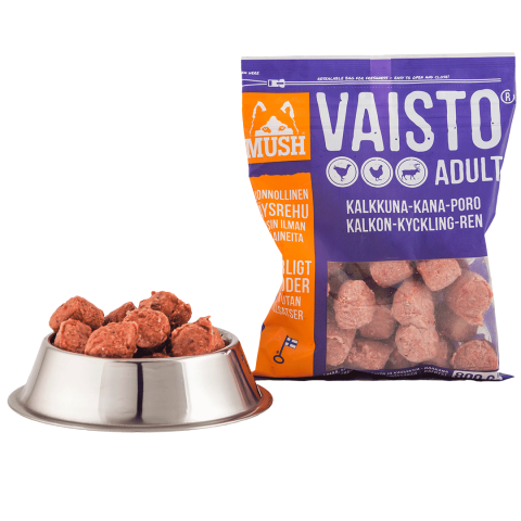 MUSH Vaisto® BARF Fuldfoder Kalkun Kylling Rensdyr Lilla